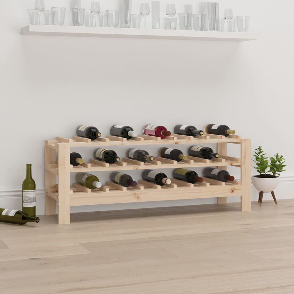 vidaXL Wine Rack 109.5x30x107.5 cm Solid Pine Wood