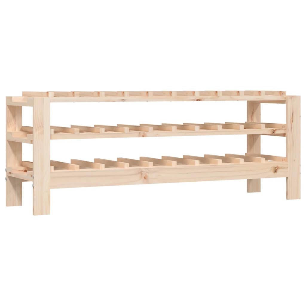 vidaXL Wine Rack 109.5x30x107.5 cm Solid Pine Wood