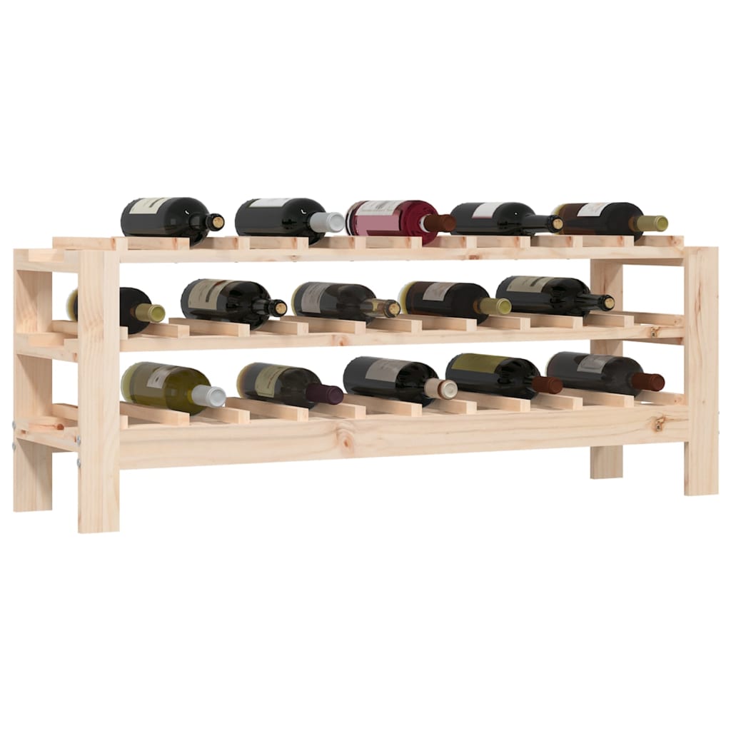 vidaXL Wine Rack 109.5x30x107.5 cm Solid Pine Wood