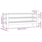 vidaXL Wine Rack 109.5x30x107.5 cm Solid Pine Wood