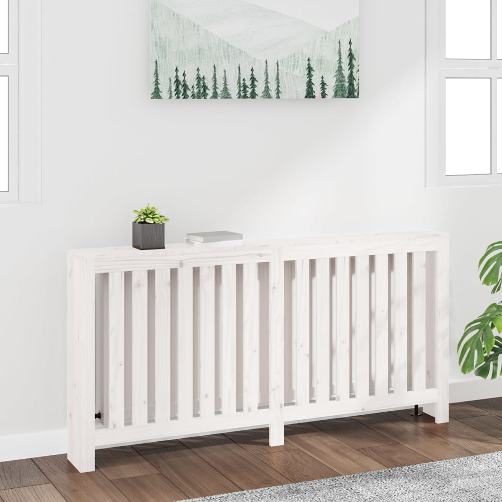 vidaXL Radiatorombouw 169x19x84 cm massief grenenhout grijs
