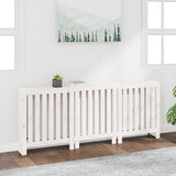 vidaXL Radiatorombouw 169x19x84 cm massief grenenhout grijs