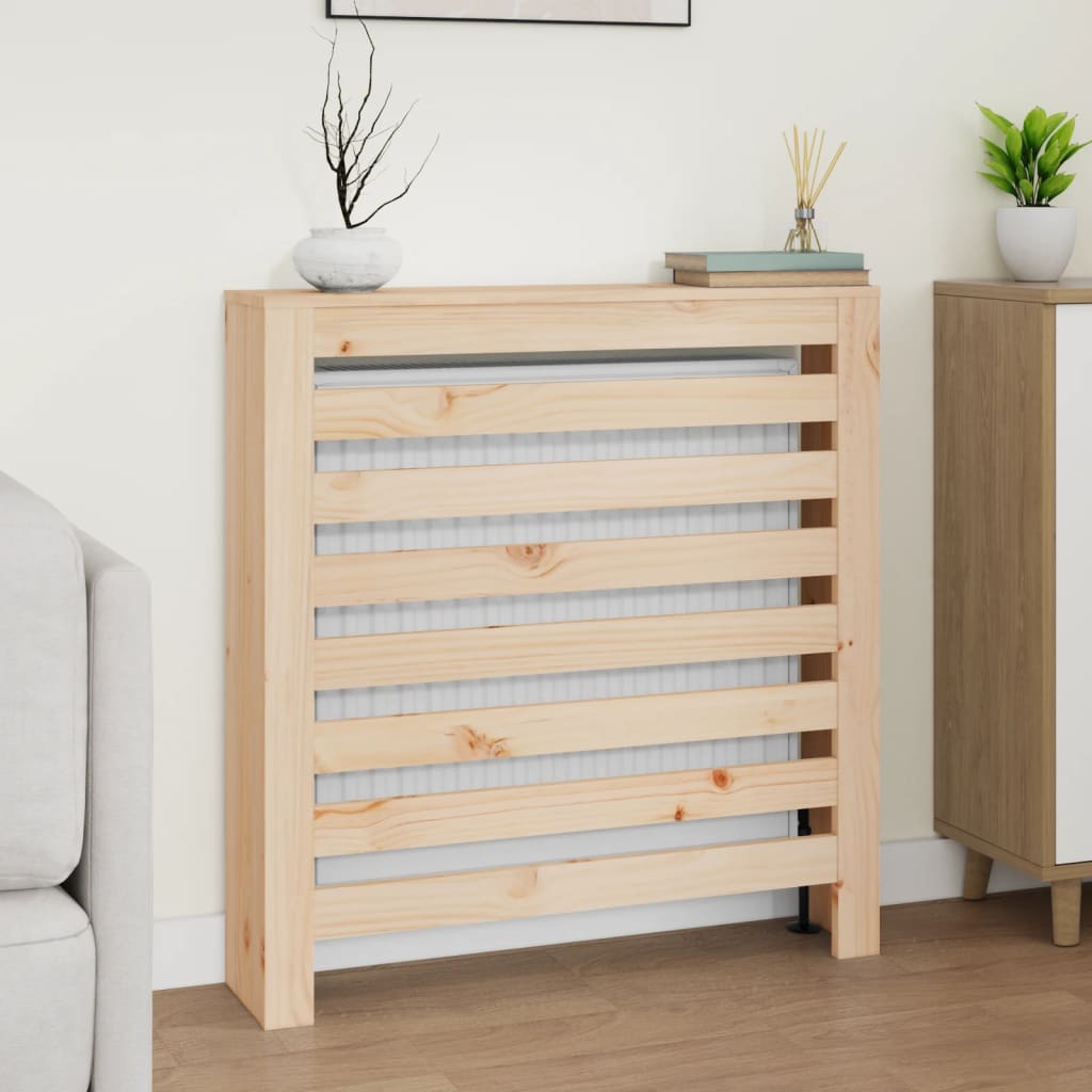 vidaXL Radiator Cover 79.5x19x84 cm Solid Pine Wood