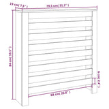 vidaXL Radiator Cover 79.5x19x84 cm Solid Pine Wood