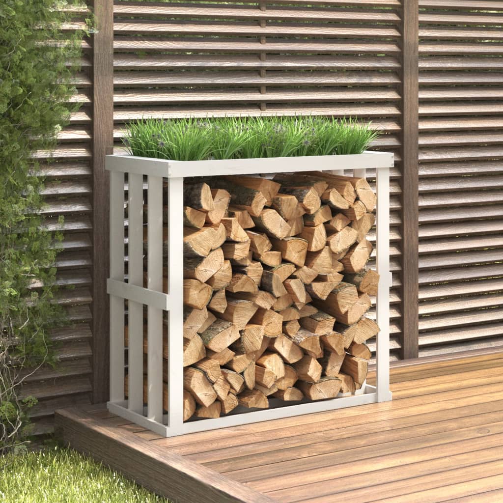 vidaXL Houtblokhouder 108x52x106 cm massief grenenhout
