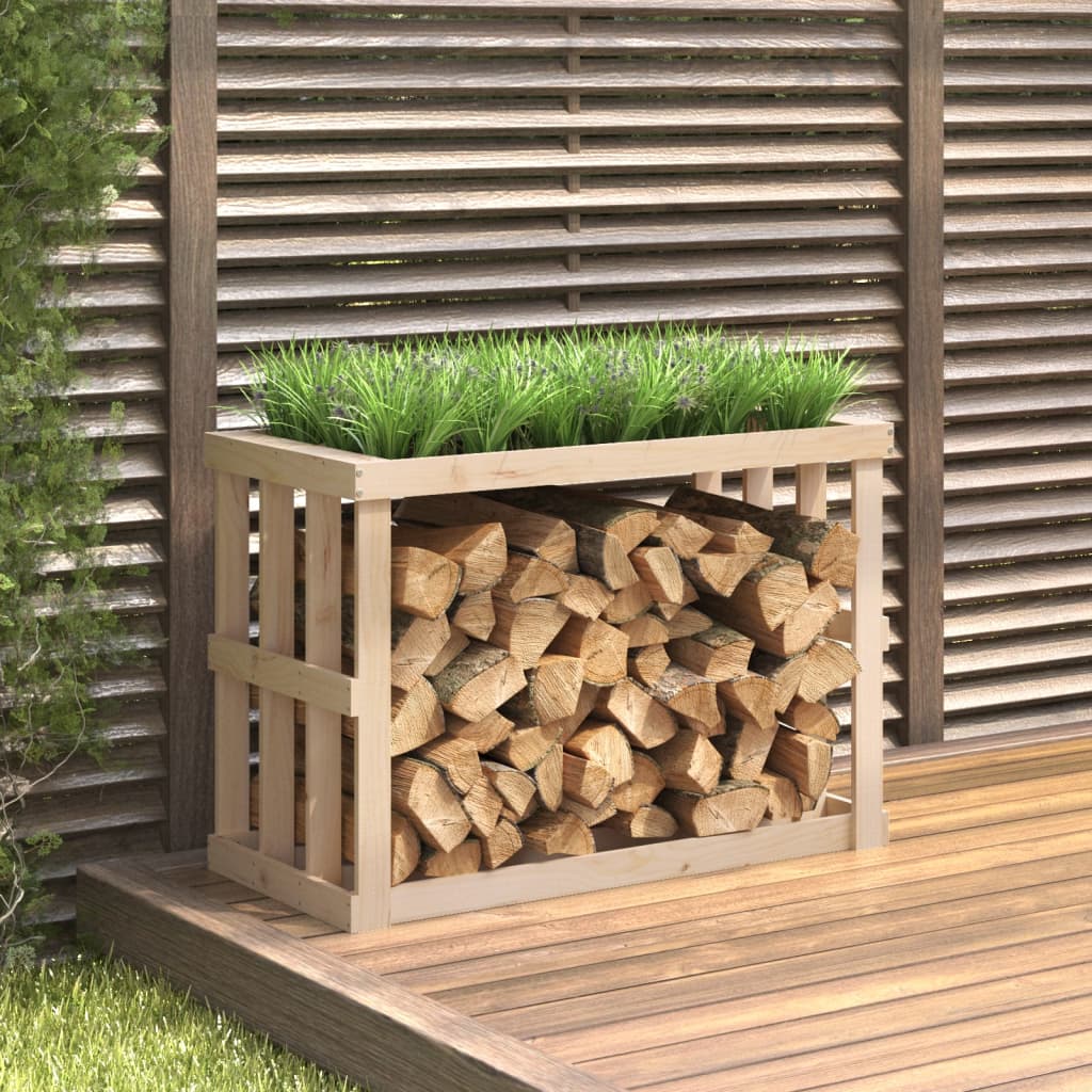 vidaXL Houtblokhouder 108x52x106 cm massief grenenhout