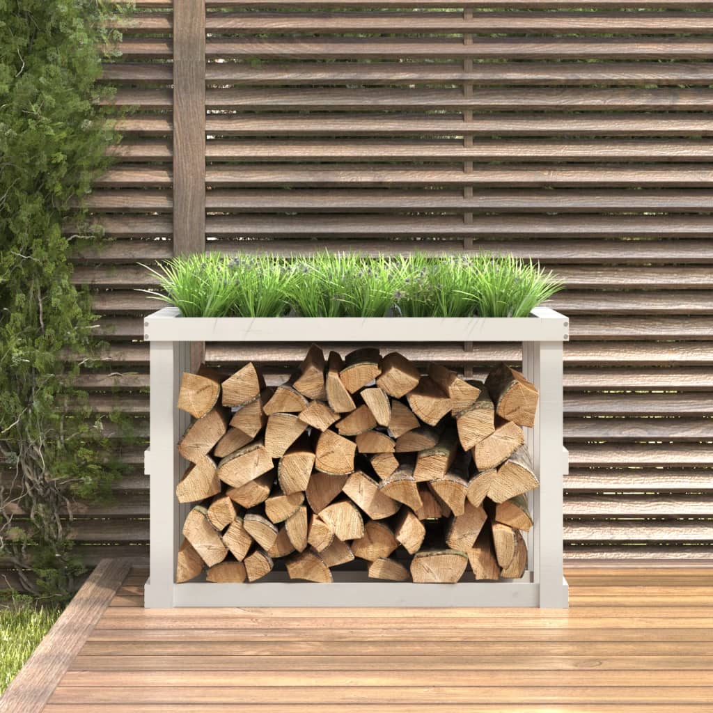 vidaXL Houtblokhouder 108x52x106 cm massief grenenhout