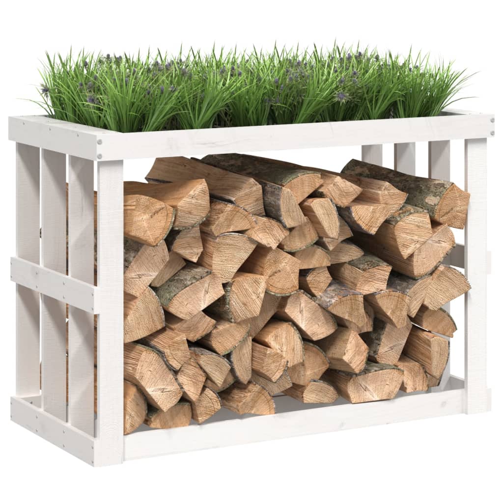 vidaXL Houtblokhouder 108x52x106 cm massief grenenhout
