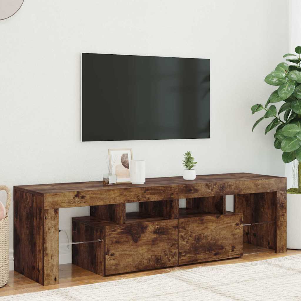 vidaXL TV Cabinet with LED Lights 140x36.5x40 cm White