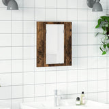 vidaXL Badkamerkast met spiegel en LED 40x12x45 cm acryl wit