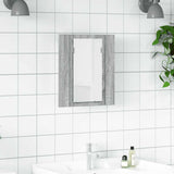 vidaXL Badkamerkast met spiegel en LED 40x12x45 cm acryl wit