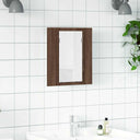 vidaXL Badkamerkast met spiegel en LED 40x12x45 cm acryl wit