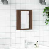 vidaXL Badkamerkast met spiegel en LED 40x12x45 cm acryl wit