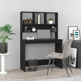 vidaXL Bureau met schappen 102x45x148 cm bewerkt hout wit