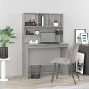vidaXL Bureau met schappen 102x45x148 cm bewerkt hout wit