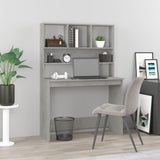 vidaXL Bureau met schappen 102x45x148 cm bewerkt hout wit