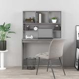 vidaXL Bureau met schappen 102x45x148 cm bewerkt hout wit