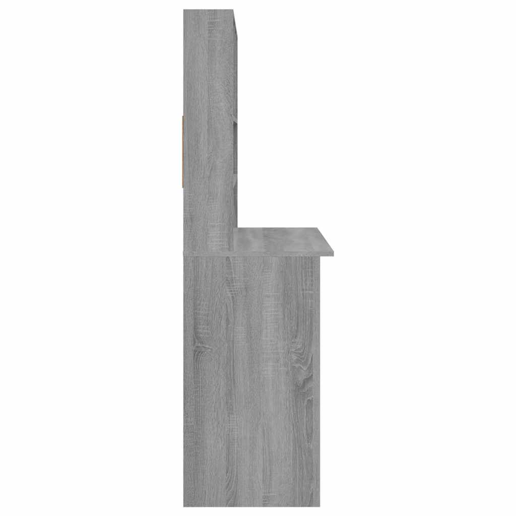vidaXL Bureau met schappen 102x45x148 cm bewerkt hout wit
