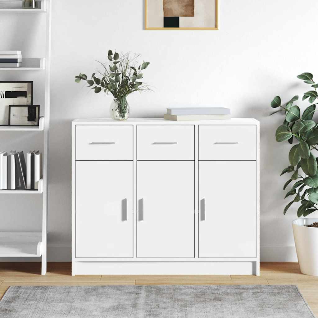 vidaXL Sideboard White 91x28x75 cm Engineered Wood