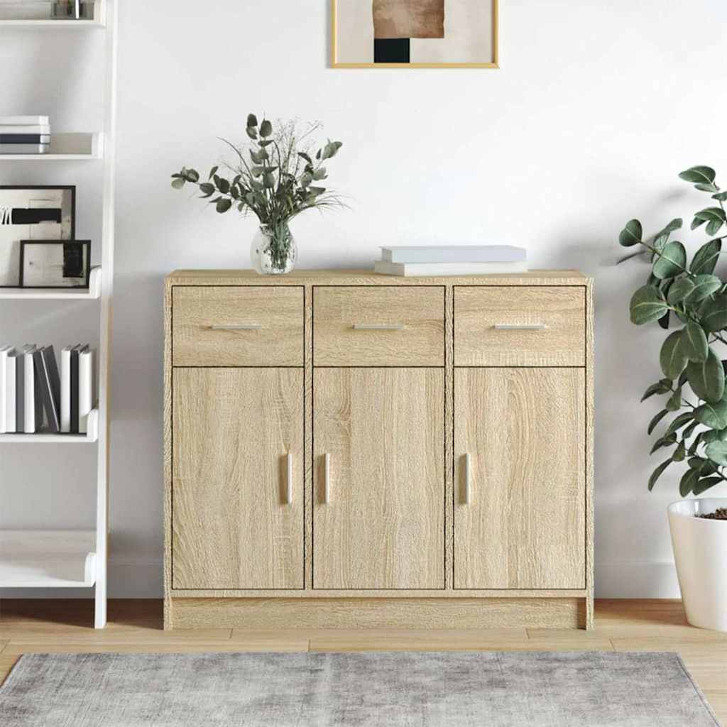 vidaXL Sideboard White 91x28x75 cm Engineered Wood