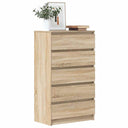 vidaXL Ladekast 60x36x103 cm bewerkt hout wit
