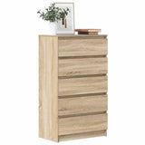 vidaXL Ladekast 60x36x103 cm bewerkt hout wit