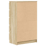 vidaXL Ladekast 60x36x103 cm bewerkt hout wit