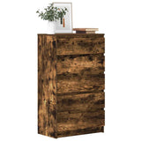vidaXL Ladekast 60x36x103 cm bewerkt hout wit