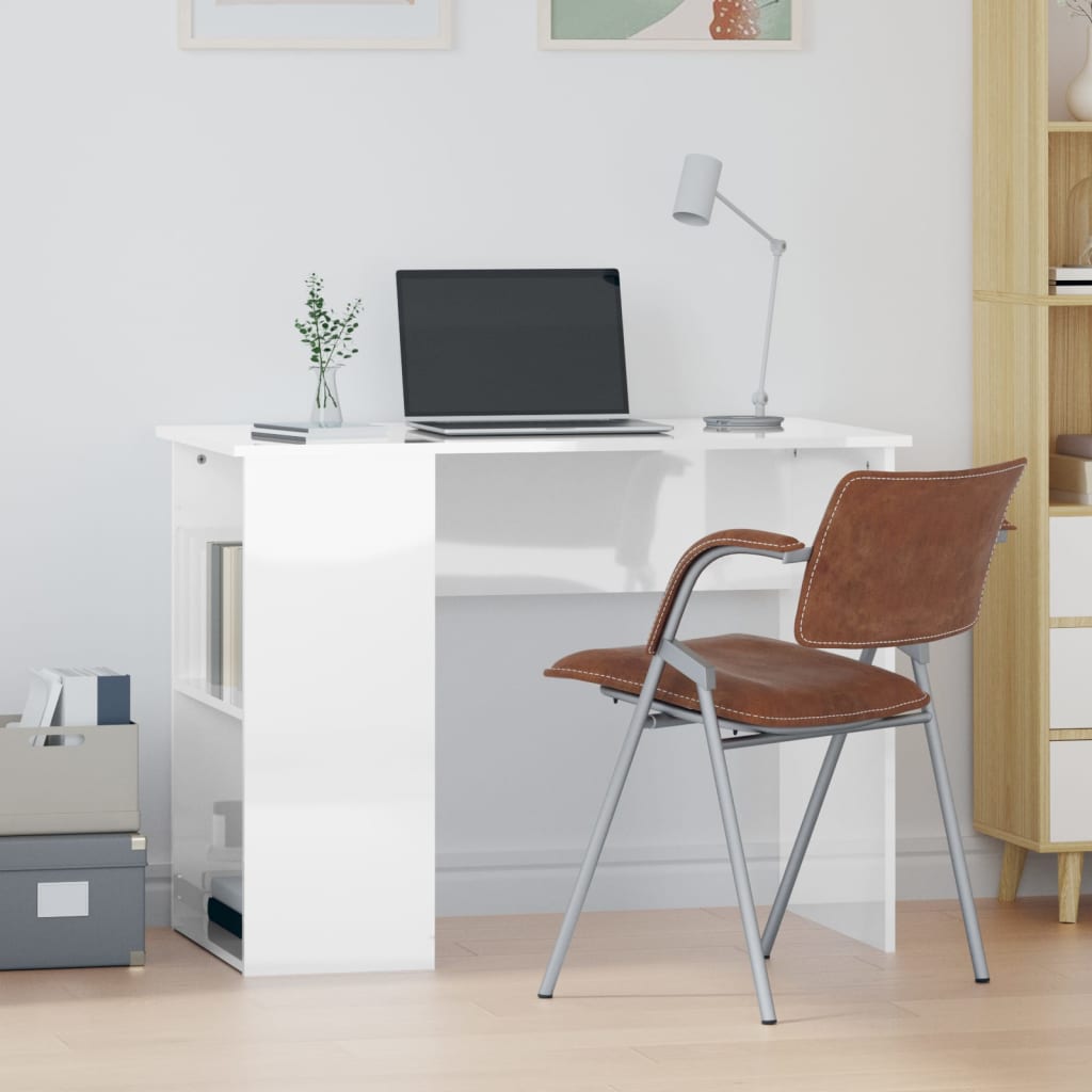 vidaXL Bureau 100x55x75 cm bewerkt hout wit