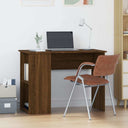 vidaXL Bureau 100x55x75 cm bewerkt hout wit