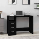 vidaXL Bureau met lades 102x50x76 cm bewerkt hout wit