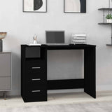 vidaXL Bureau met lades 102x50x76 cm bewerkt hout wit