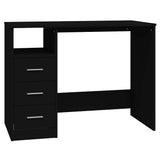 vidaXL Bureau met lades 102x50x76 cm bewerkt hout wit