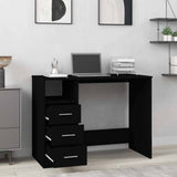 vidaXL Bureau met lades 102x50x76 cm bewerkt hout wit