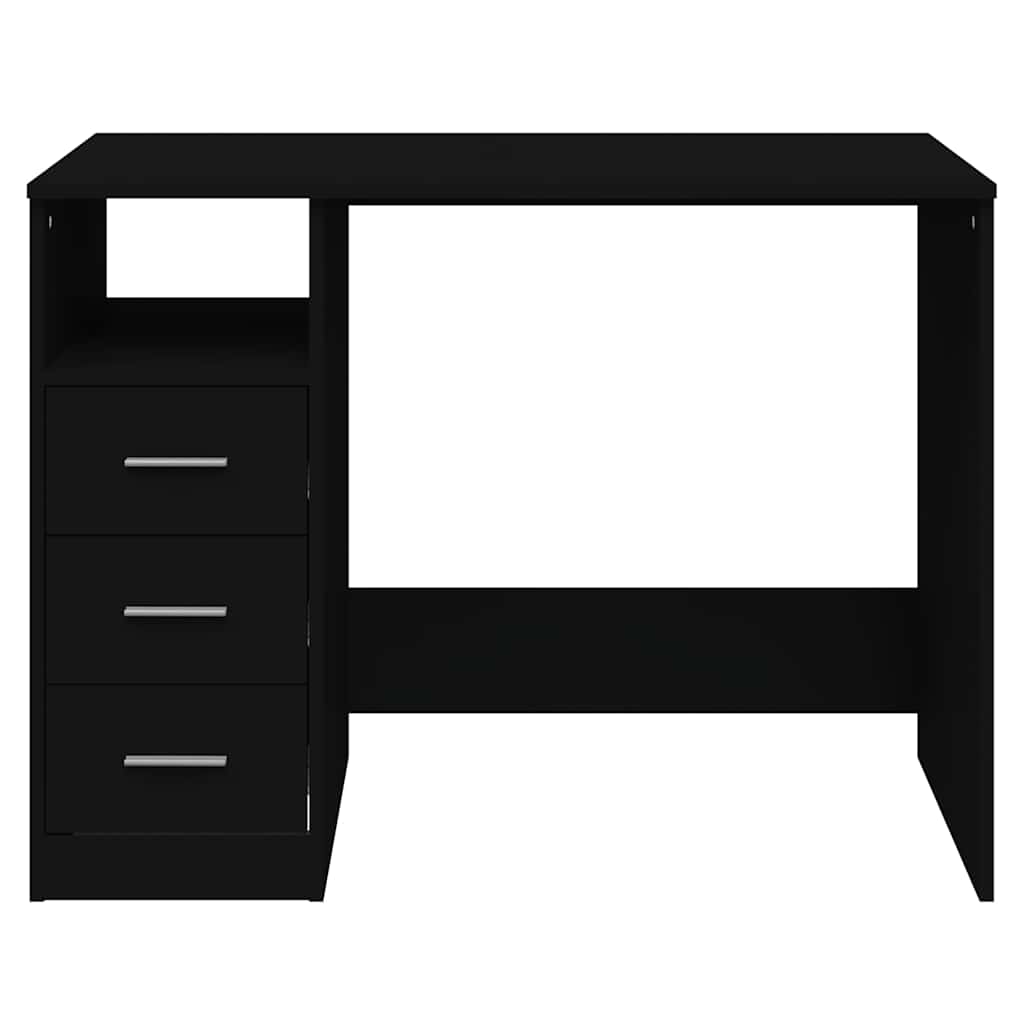 vidaXL Bureau met lades 102x50x76 cm bewerkt hout wit