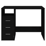 vidaXL Bureau met lades 102x50x76 cm bewerkt hout wit