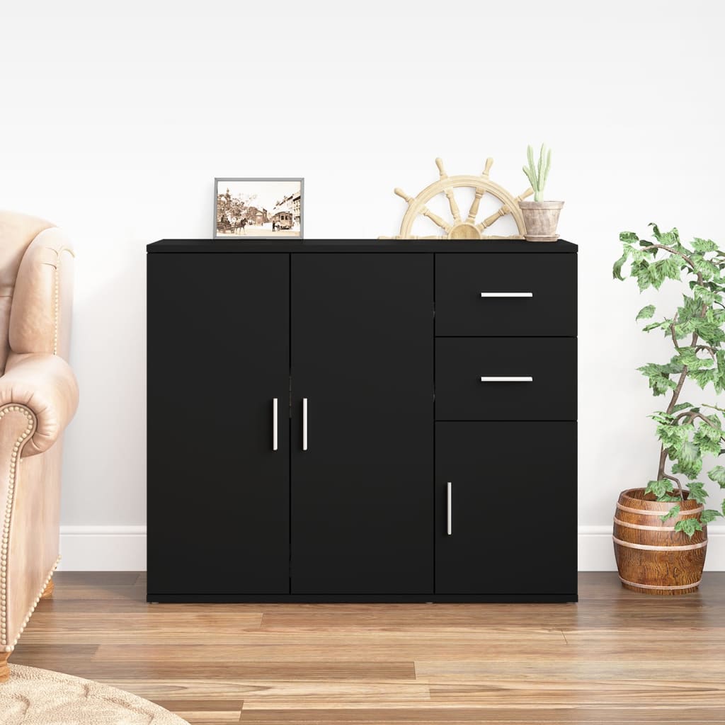 vidaXL Dressoir 91x29,5x75 cm bewerkt hout wit