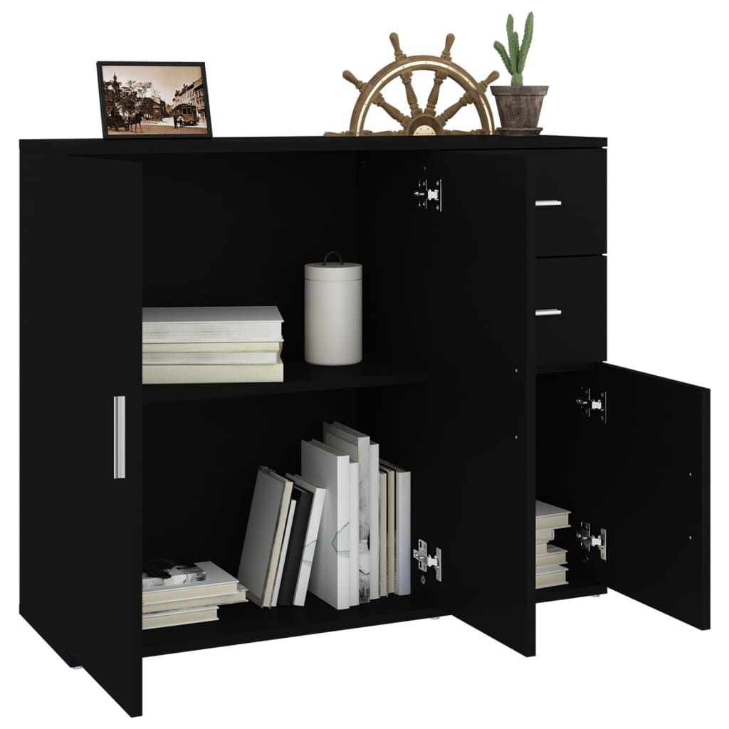 vidaXL Dressoir 91x29,5x75 cm bewerkt hout wit