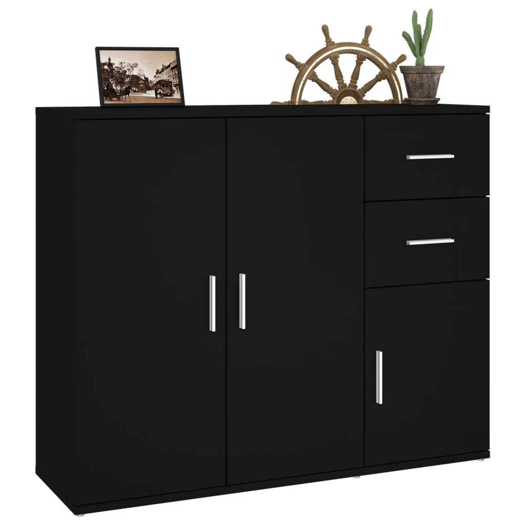 vidaXL Dressoir 91x29,5x75 cm bewerkt hout wit