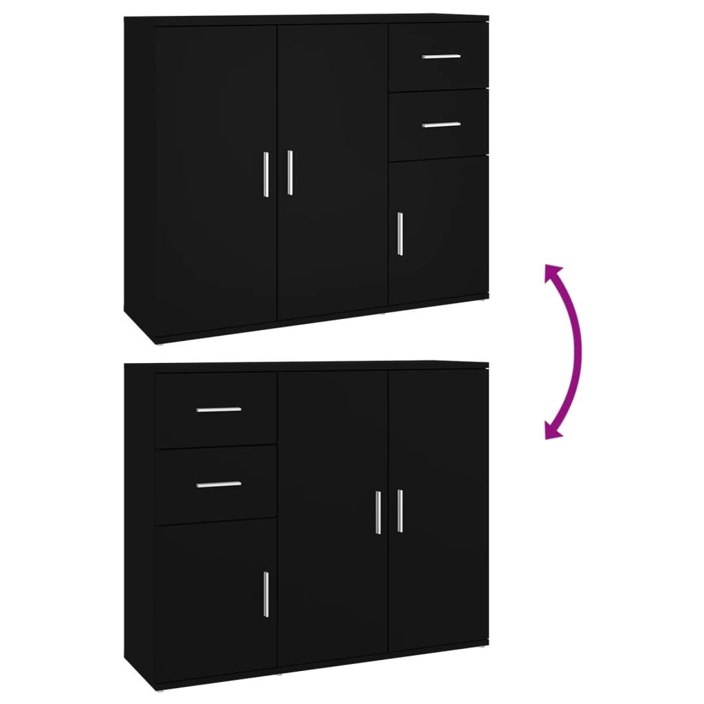 vidaXL Dressoir 91x29,5x75 cm bewerkt hout wit