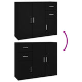 vidaXL Dressoir 91x29,5x75 cm bewerkt hout wit