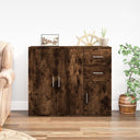vidaXL Dressoir 91x29,5x75 cm bewerkt hout wit
