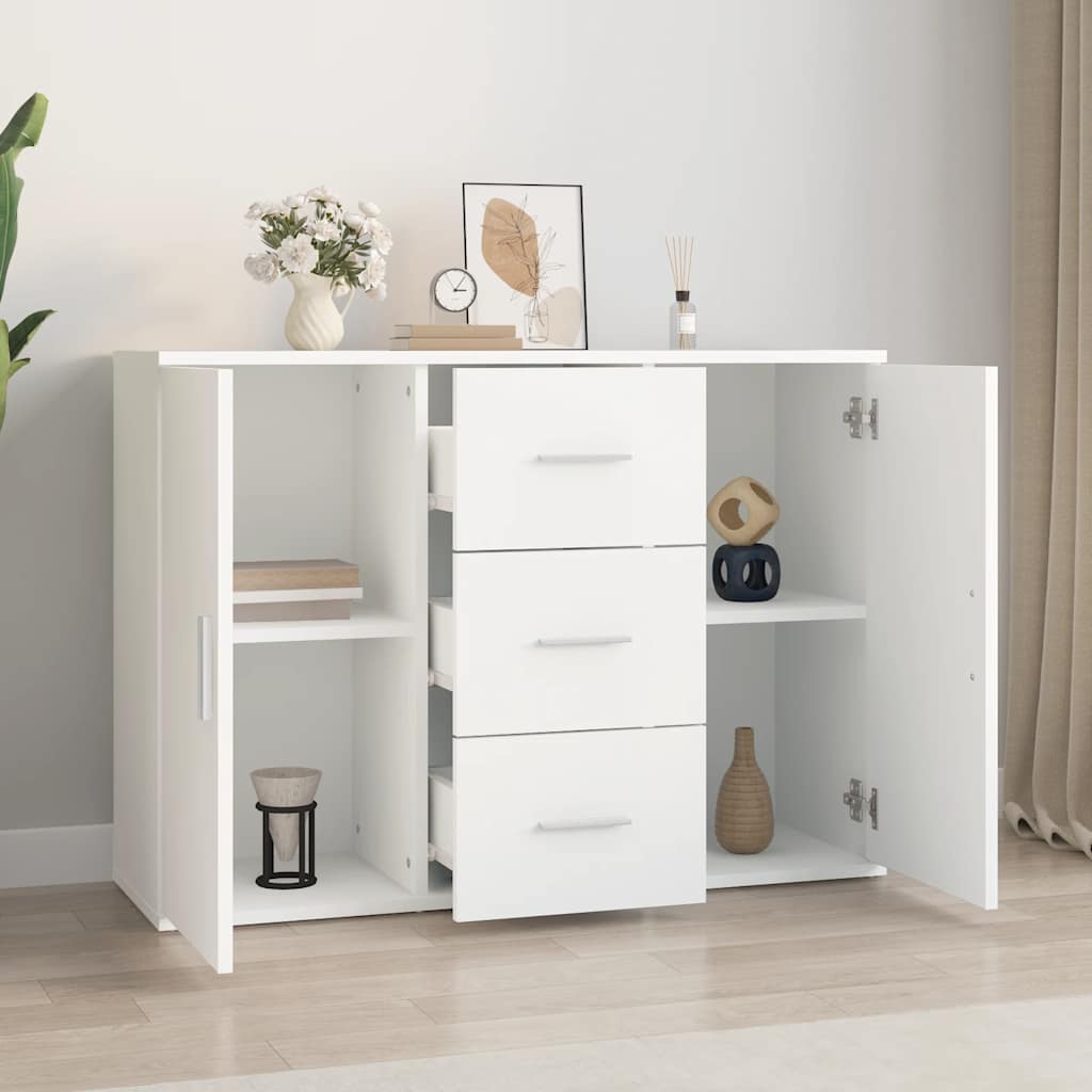 vidaXL Sideboard 91x29.5x65 cm engineered wood white