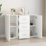 vidaXL Sideboard 91x29.5x65 cm engineered wood white