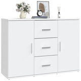 vidaXL Sideboard 91x29.5x65 cm engineered wood white