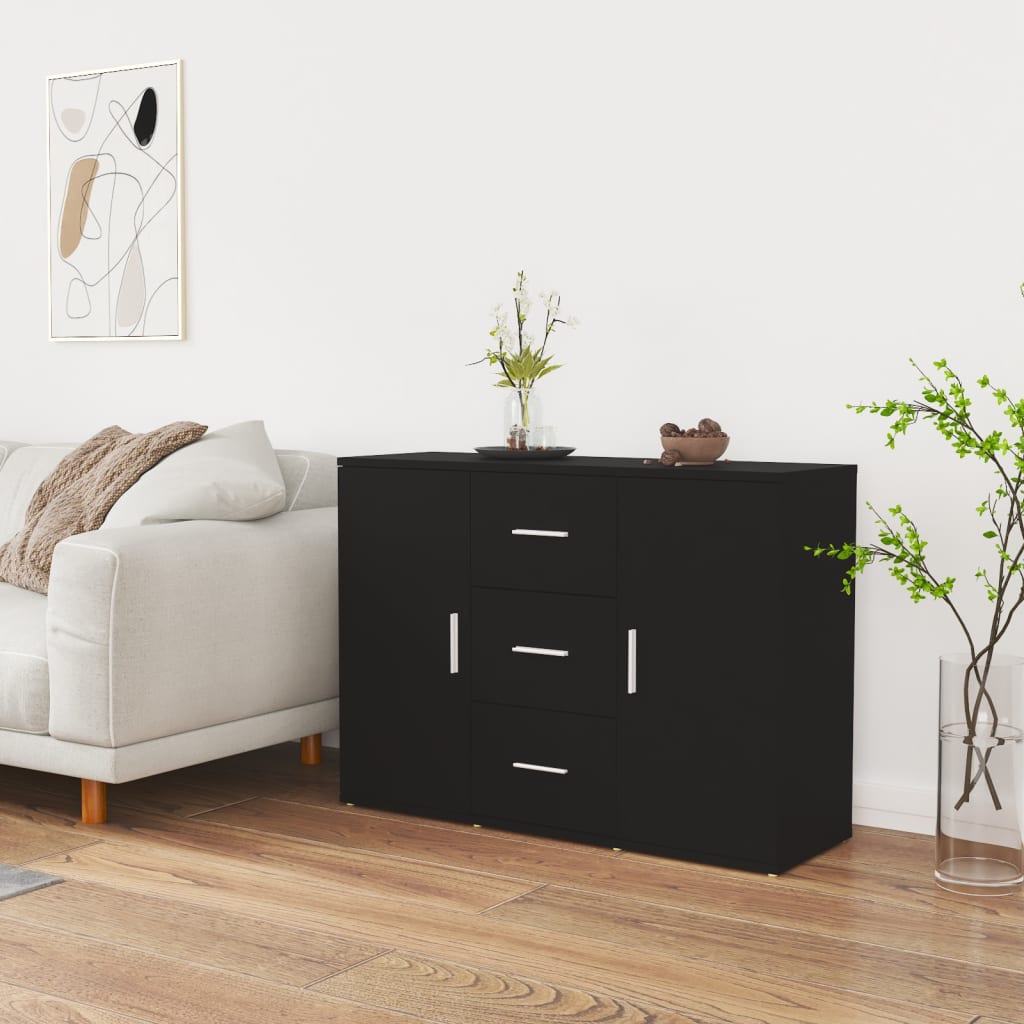 vidaXL Sideboard 91x29.5x65 cm engineered wood white
