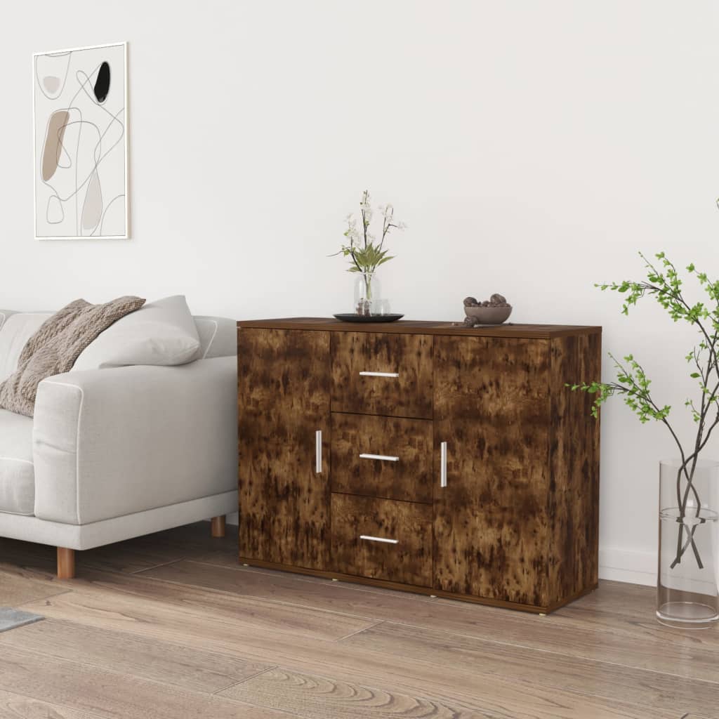 vidaXL Sideboard 91x29.5x65 cm engineered wood white