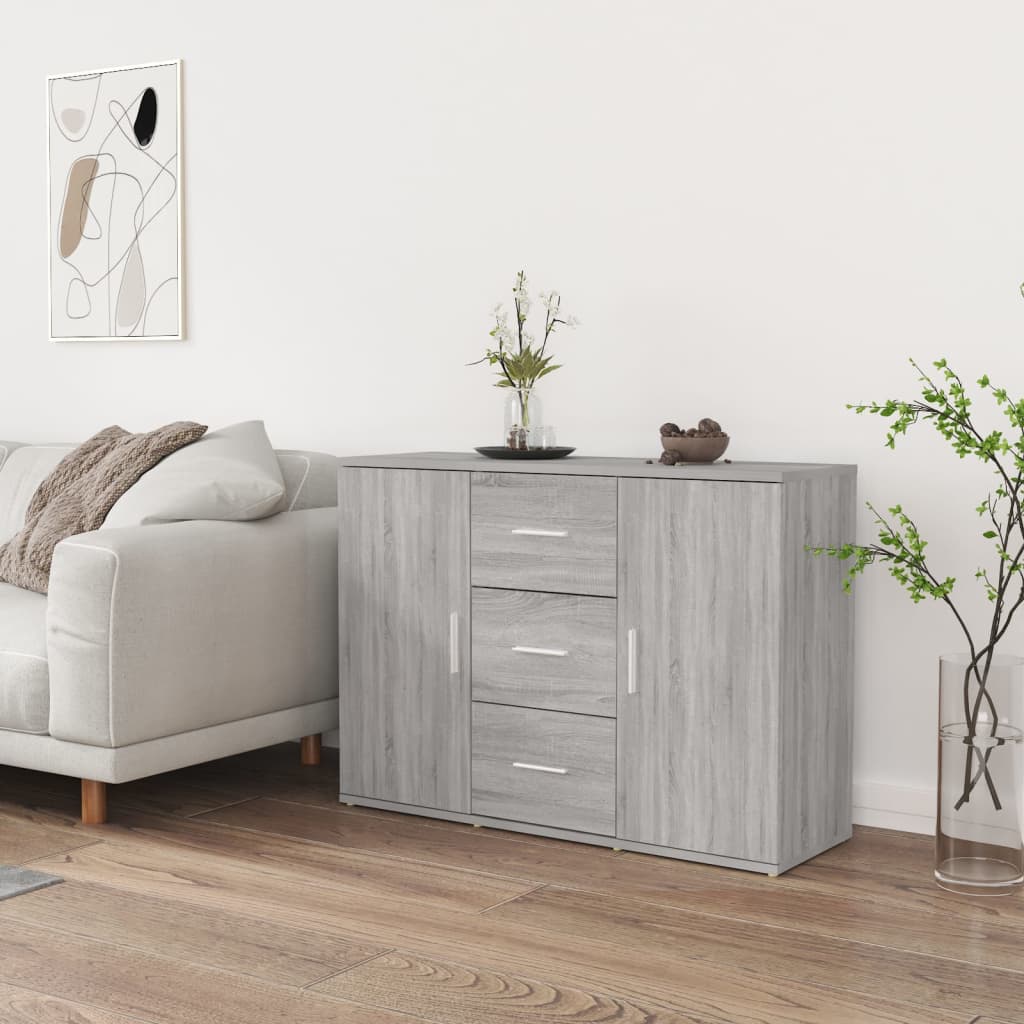 vidaXL Sideboard 91x29.5x65 cm engineered wood white