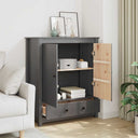 vidaXL Hoge kast 83x41,5x100 cm massief grenenhout