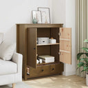 vidaXL Hoge kast 83x41,5x100 cm massief grenenhout